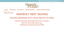 Tablet Screenshot of heavenlyheatsaunas.com